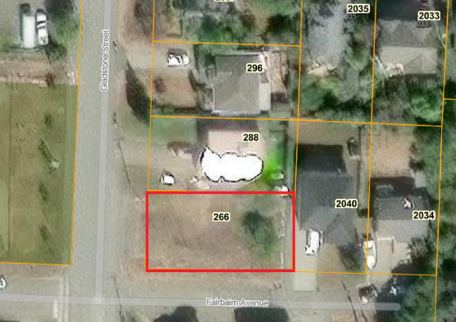 Map of the 266 Gladstone Property