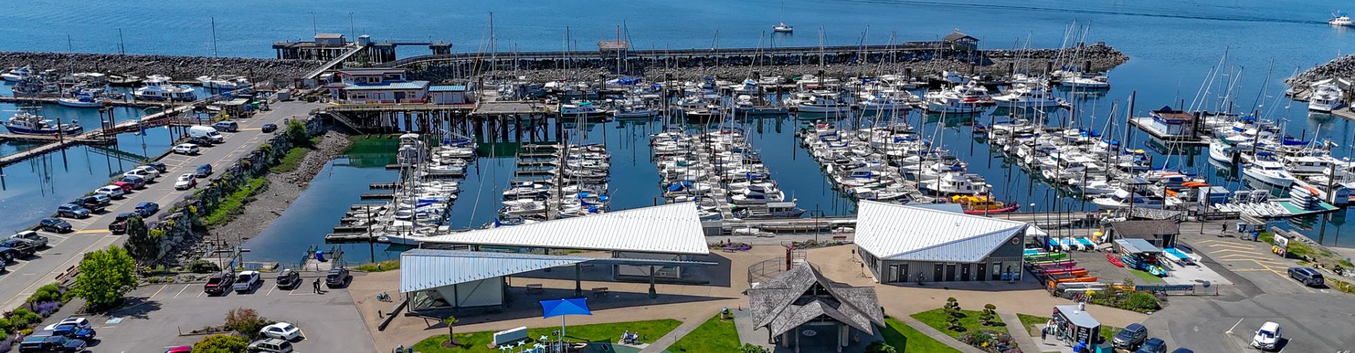 Comox marina aerial